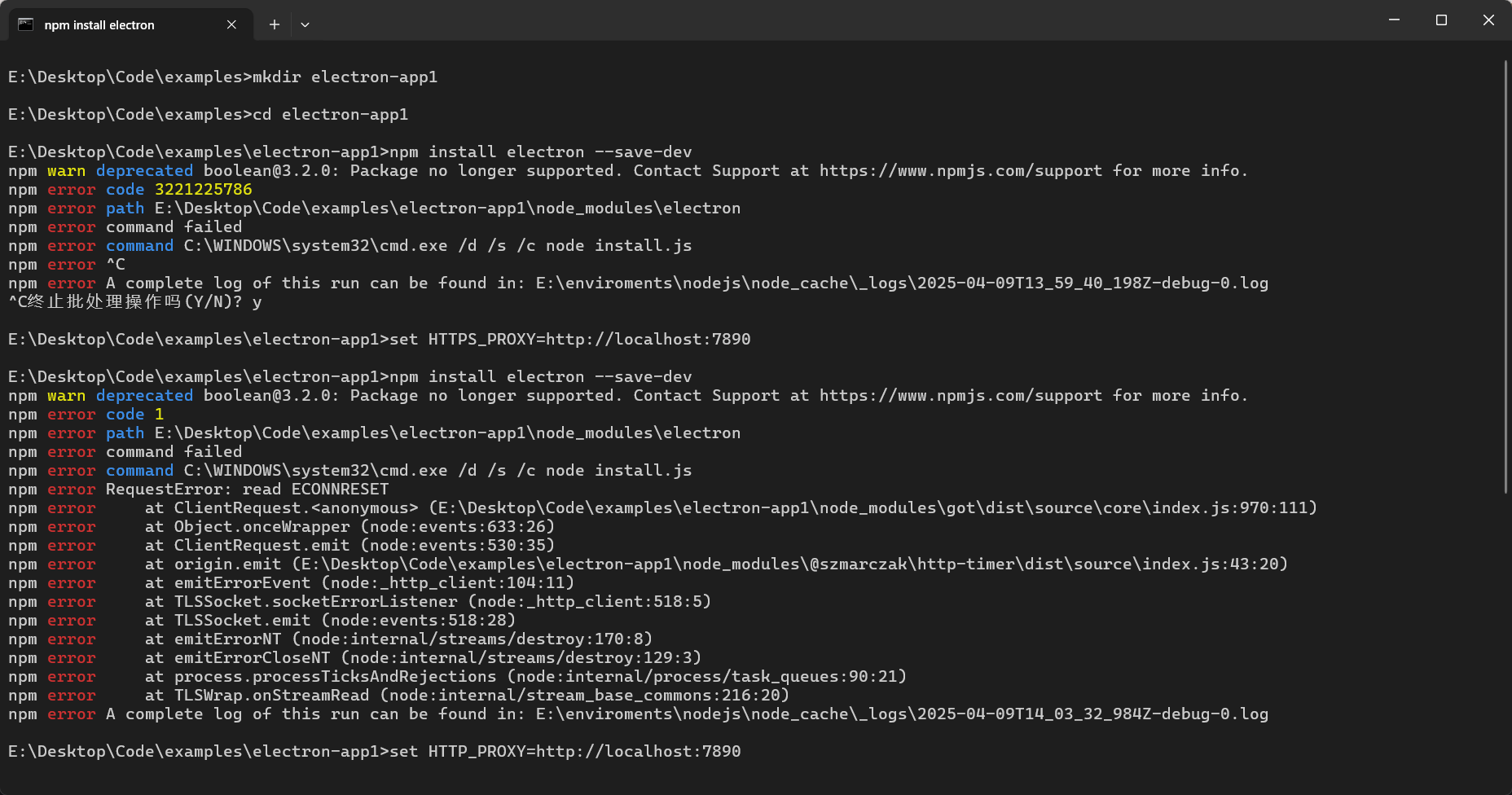 electron官网搭建开发环境记录